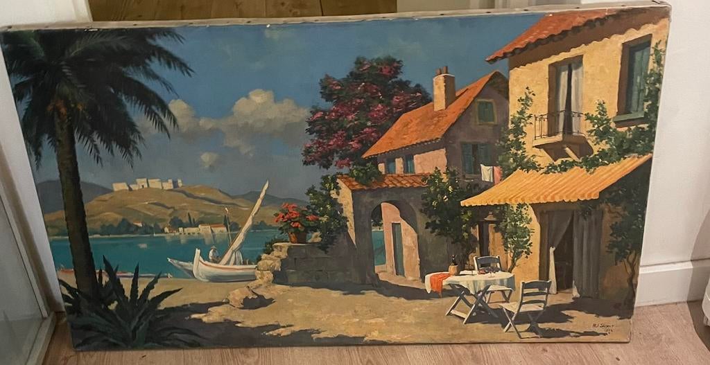 Slijper kunstenaar originally schilderij olie verf, Ophalen of Verzenden