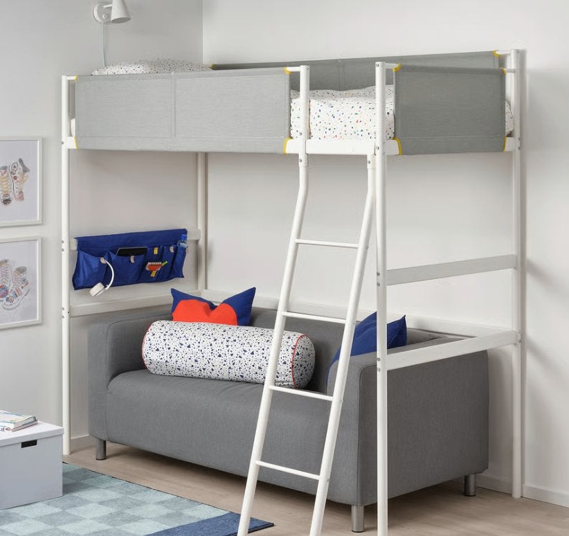 Vitval hoogslaper zwart met matras nette staat, Ophalen, Eenpersoons, Zo goed als nieuw, 200 cm