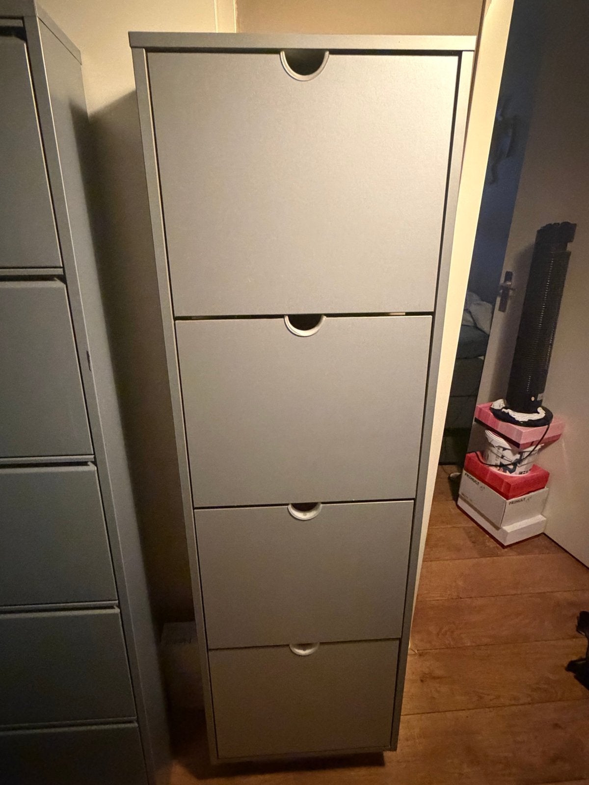 Witte houten schoenenkast, Huis en Inrichting, Kasten | Schoenenkasten, Ophalen, Zo goed als nieuw