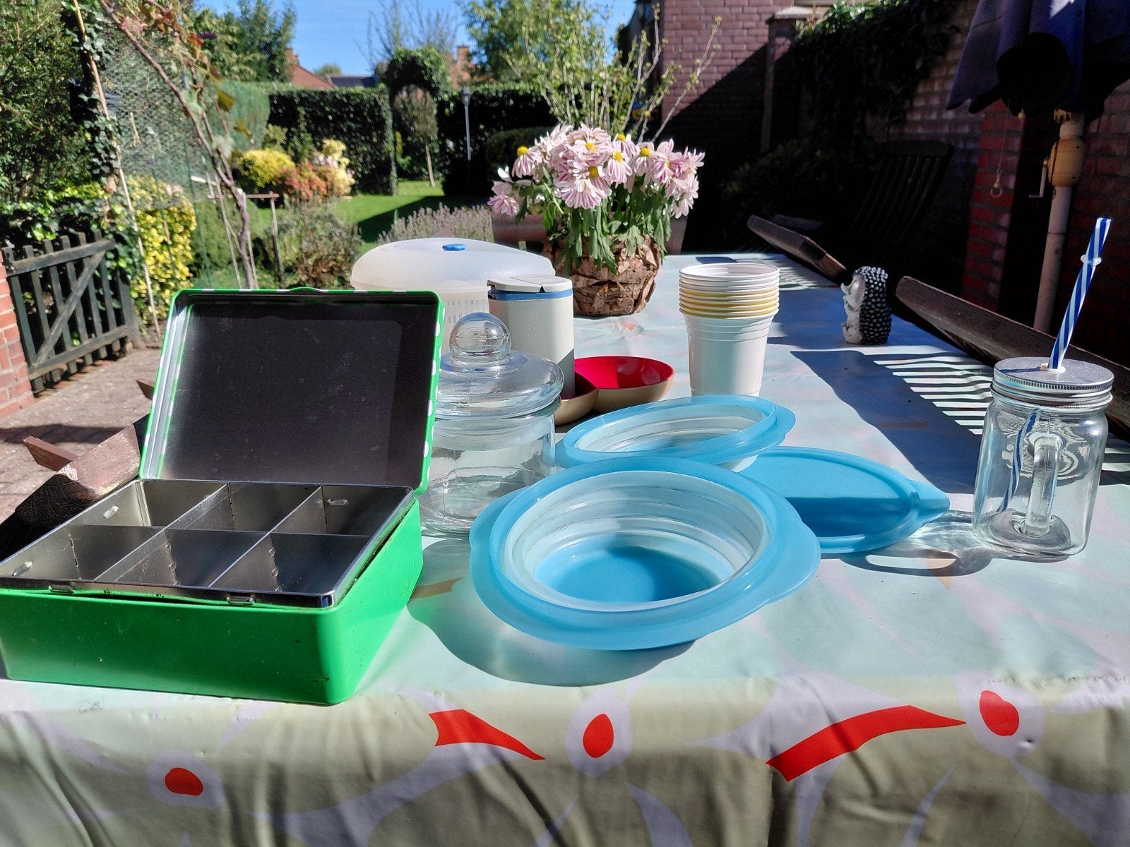 plastic bakjes, theeblik,slacentrifuge e.a.tupperware, Ophalen, Gebruikt