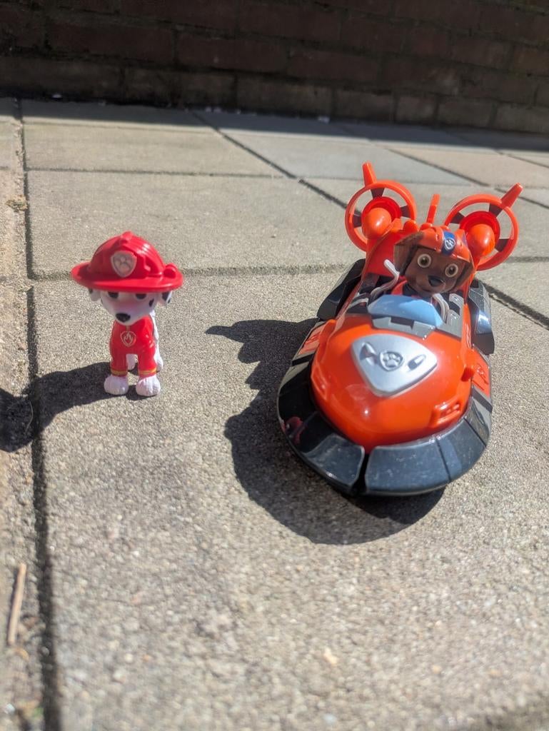Paw Patrol The Movie Zuma Hovercraft & Marshall figuur, Ophalen of Verzenden, Gebruikt