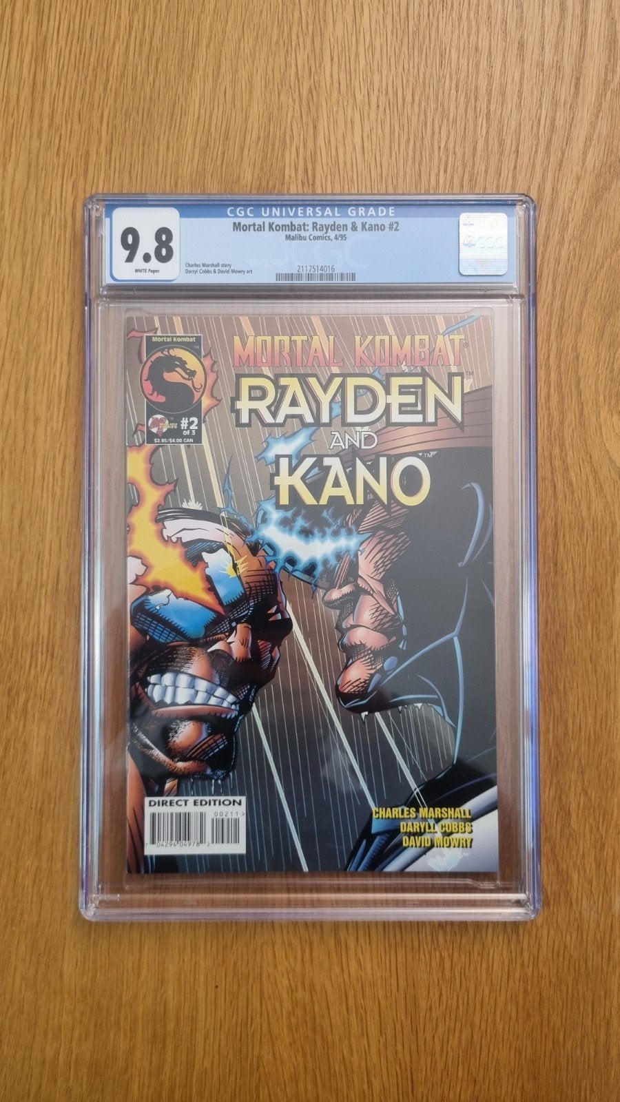 Mortal Kombat Rayden & Kano #2 CGC 9.8 Comic, Boeken, Eén comic, Amerika, Charles Marshall, Ophalen of Verzenden