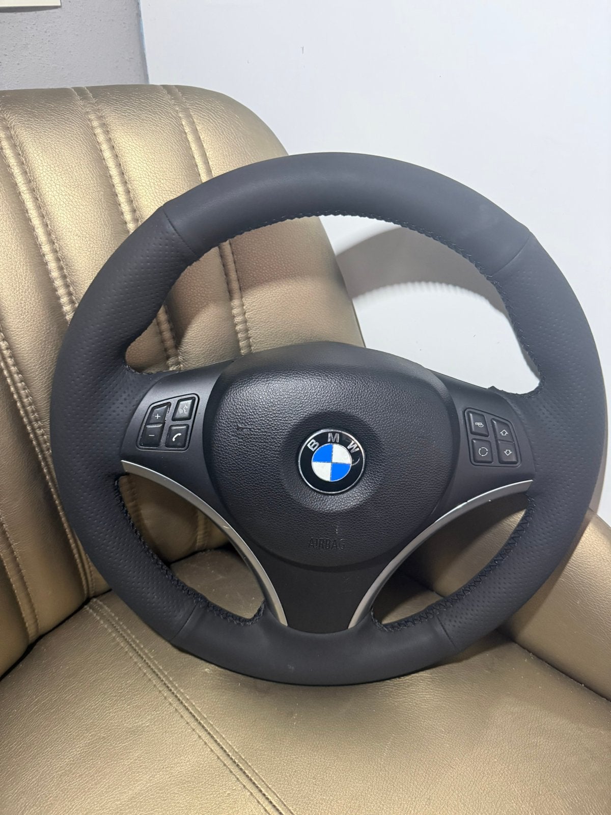 Bmw E81 E82 E87 E88 E90 E91 E92 E93 leder stuur, Ophalen of Verzenden, BMW