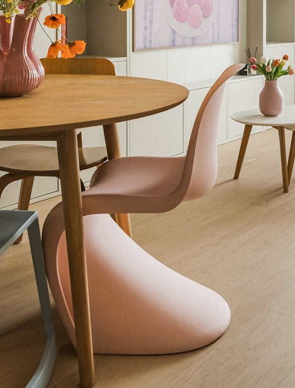 Vitra Panton eetkamerstoel pale rose, Ophalen, Kunststof, Overige kleuren, Zo goed als nieuw