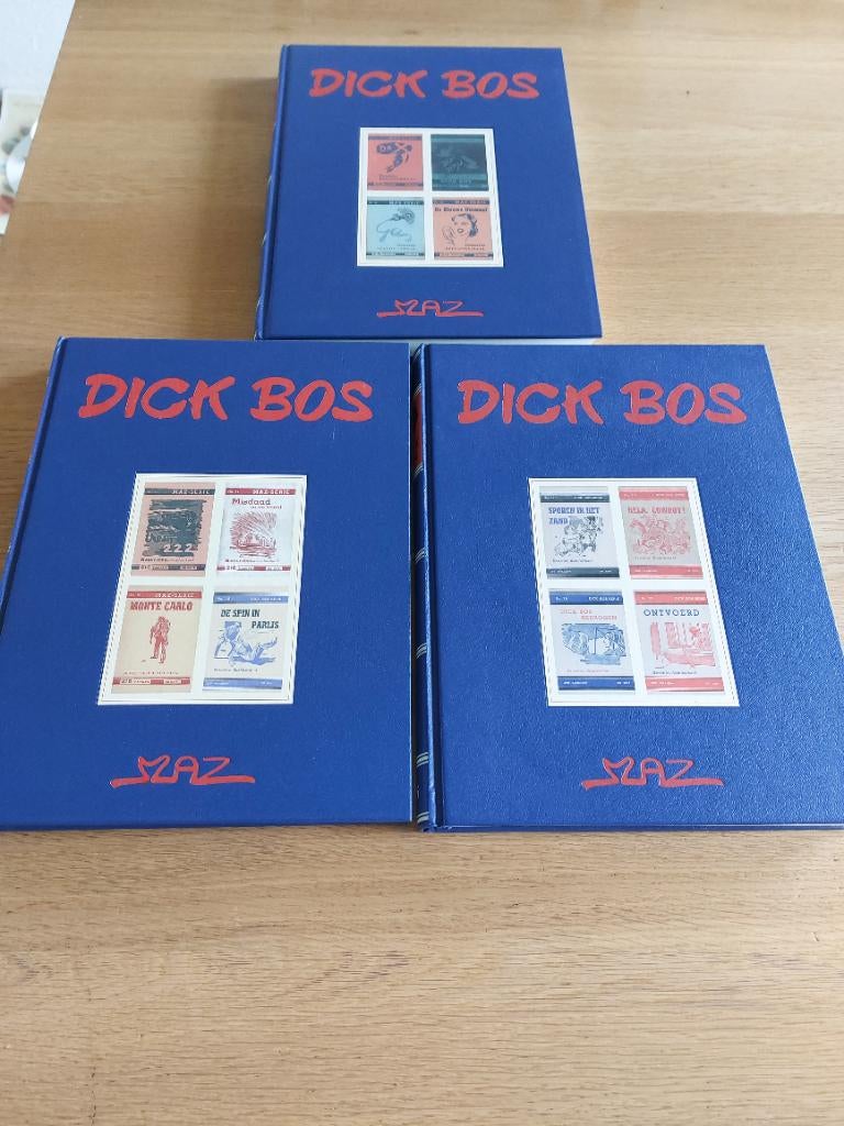 Dick Bos. Kunstlederen hardcovers. Nrs 3, 4 en 5. Zeer mooi., Boeken, Stripboeken, Alfred Mazure, Ophalen of Verzenden, Zo goed als nieuw