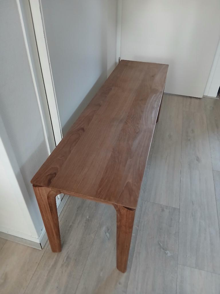Ethnicraft bok eetbank, Huis en Inrichting, Stoelen, Zo goed als nieuw, Drie, Hout, Bruin, Ophalen