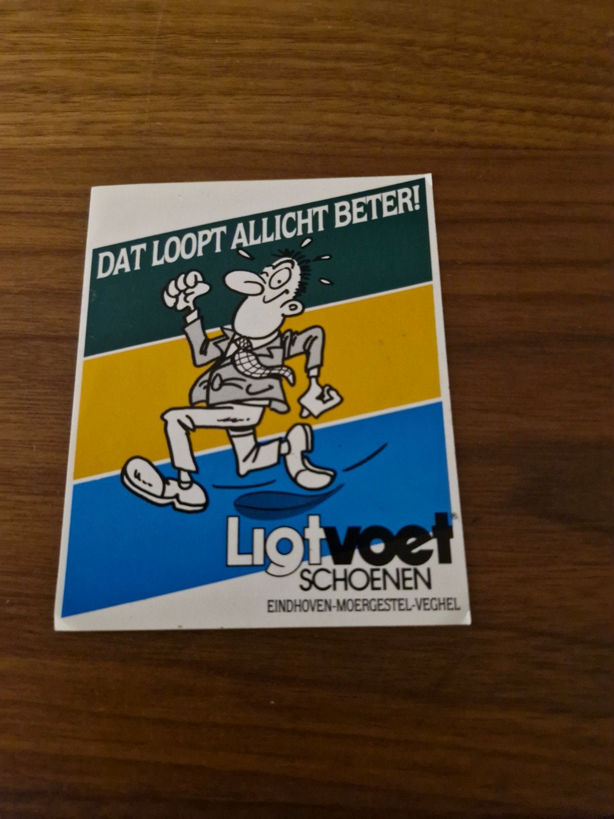 10906  Ligtvoet Schoenen Sticker - 'Dat loopt allicht beter, Ophalen of Verzenden, Gebruikt, Bedrijf of Vereniging