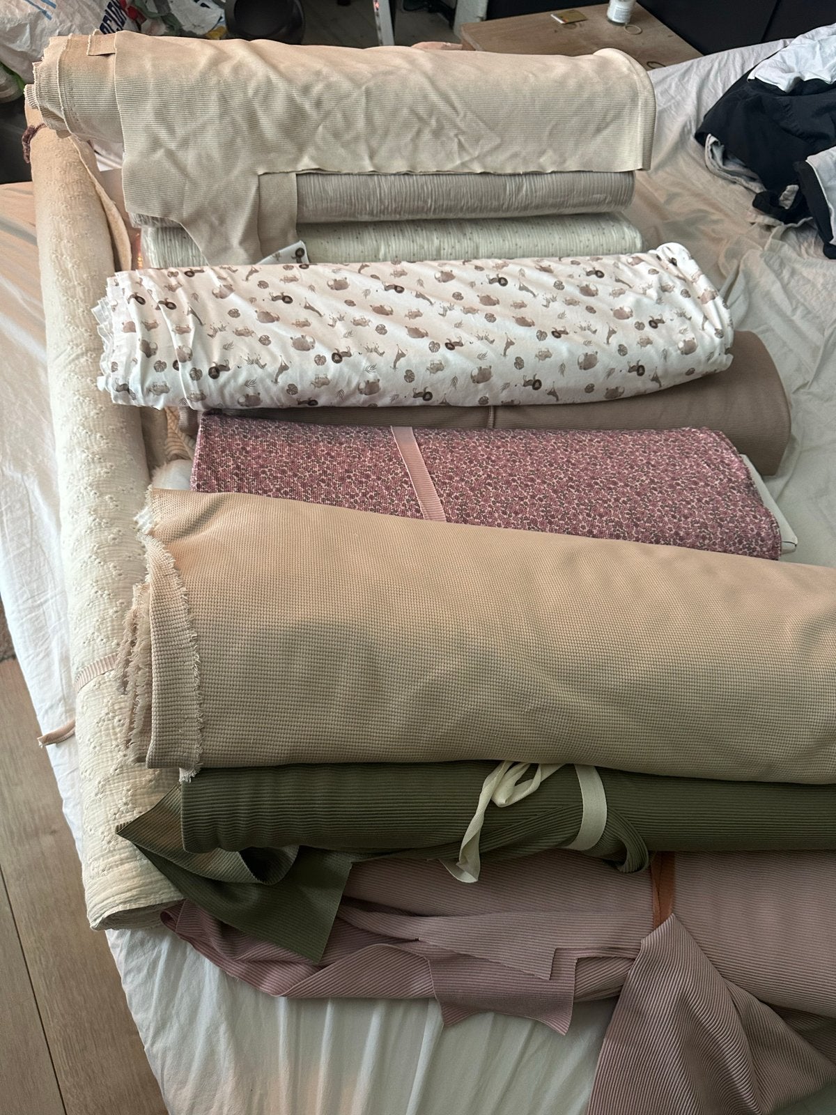 Stoffenpakket voor babykleding, Hobby en Vrije tijd, Stoffen en Lappen, Ophalen, Meerkleurig, 120 cm of meer, Katoen