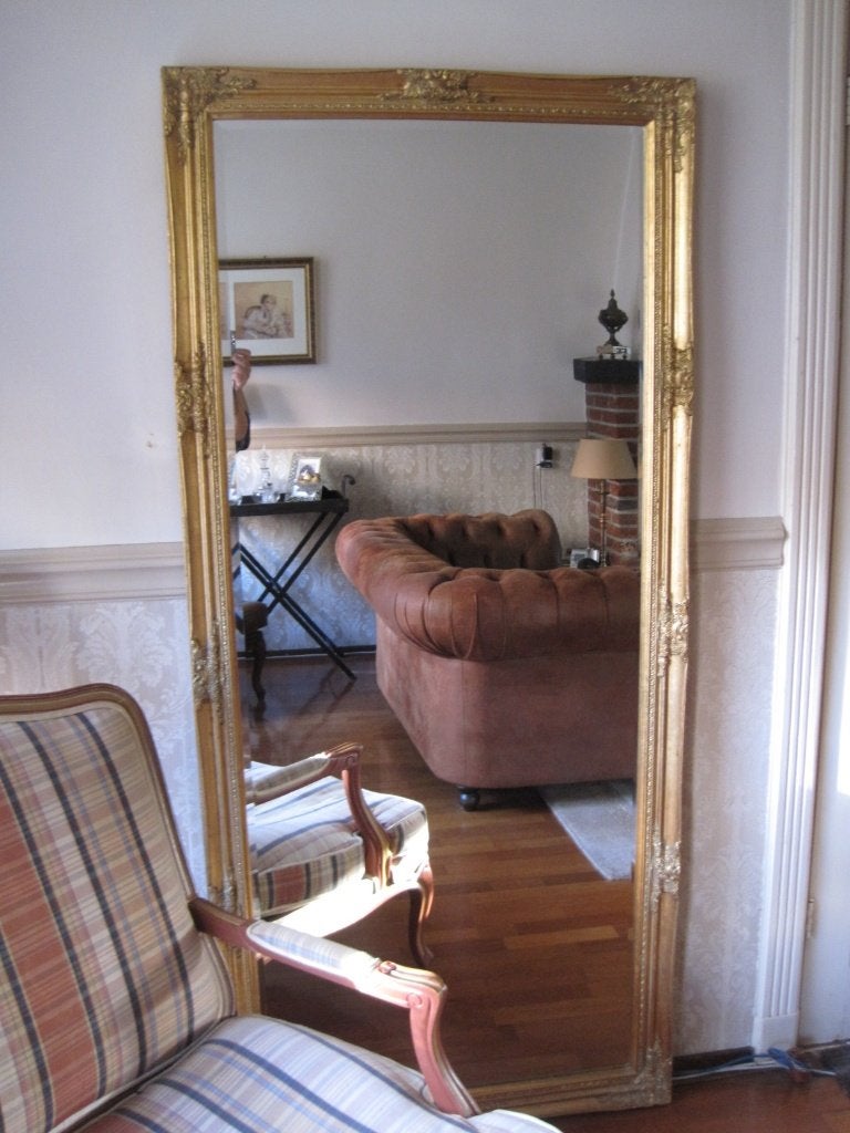 Foto 6 van Chique!! 183x83cm Antiek-Gold "Facet" Unieke "Barok" Spiegel