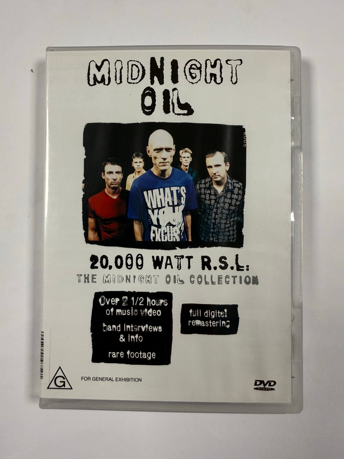 Midnight Oil - 20,000 Watt R.S.L 2,5 uur muziekvideo, Alle leeftijden, Ophalen of Verzenden, Zo goed als nieuw, Muziek en Concerten