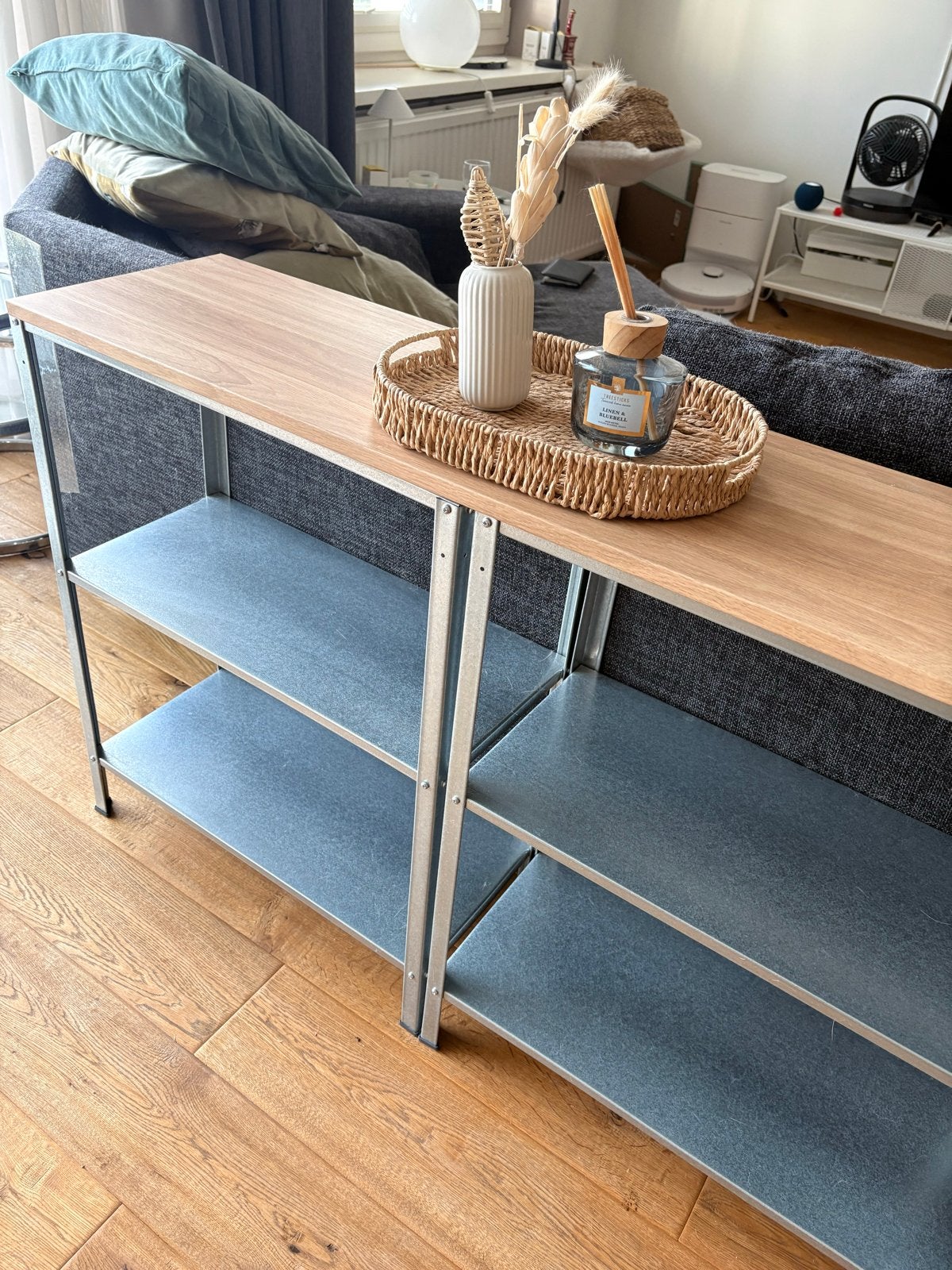 IKEA HYLLIS stellingkast met ENHET plank eikeneffect, Ophalen, Zo goed als nieuw