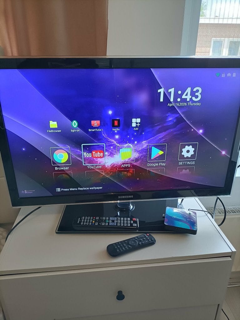 Samsung 32 inch Full HD TV + Android TV Box (4GB/64GB) !, Ophalen, Gebruikt