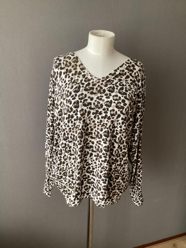 I Say Panterprint Trui Maat XL46/48 als nieuw, Kleding | Dames, Ophalen of Verzenden, Zo goed als nieuw, Bruin