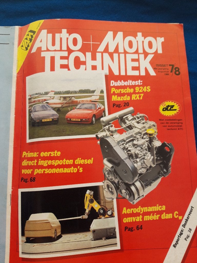 Auto + Motor Techniek 7-8 '86 - o.a. Donkervoort - 924 - RX7, Ophalen of Verzenden, Zo goed als nieuw, Algemeen