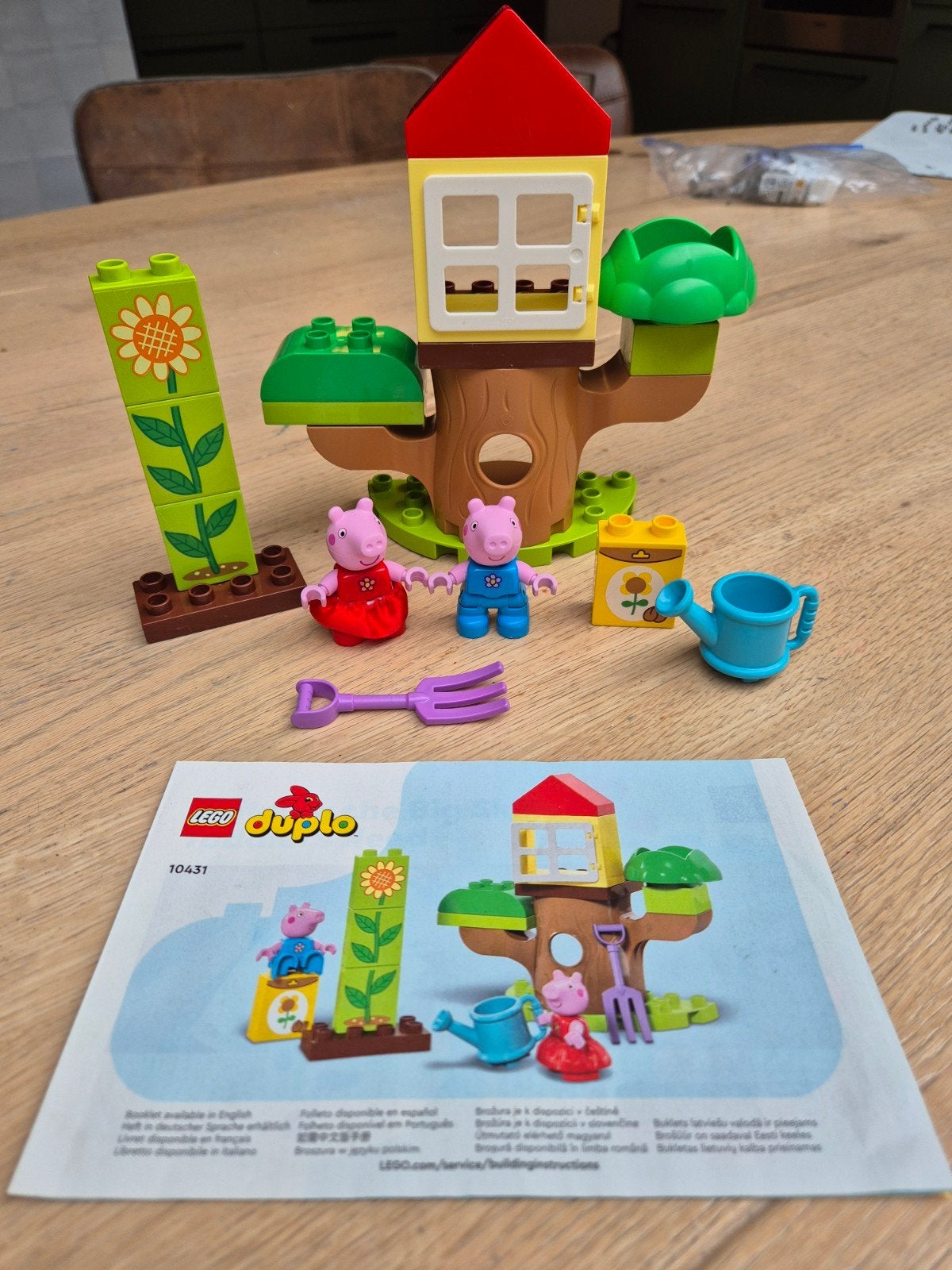LEGO Duplo Peppa Pig Tuinhuisje 10431 - Compleet, Gebruikt, Ophalen of Verzenden, Complete set, Inclusief instructies