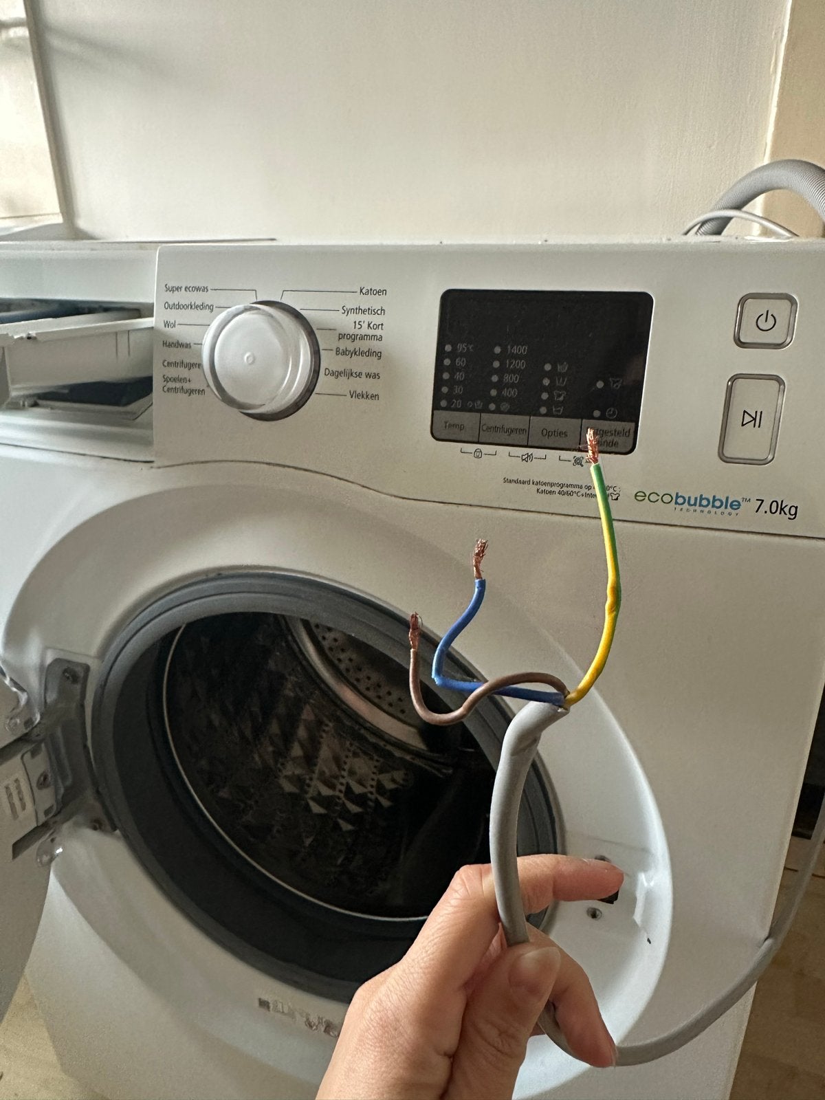 Samsung EcoBubble 7.0kg Wasmachine, Ophalen, Voorlader, Niet werkend, Kort programma