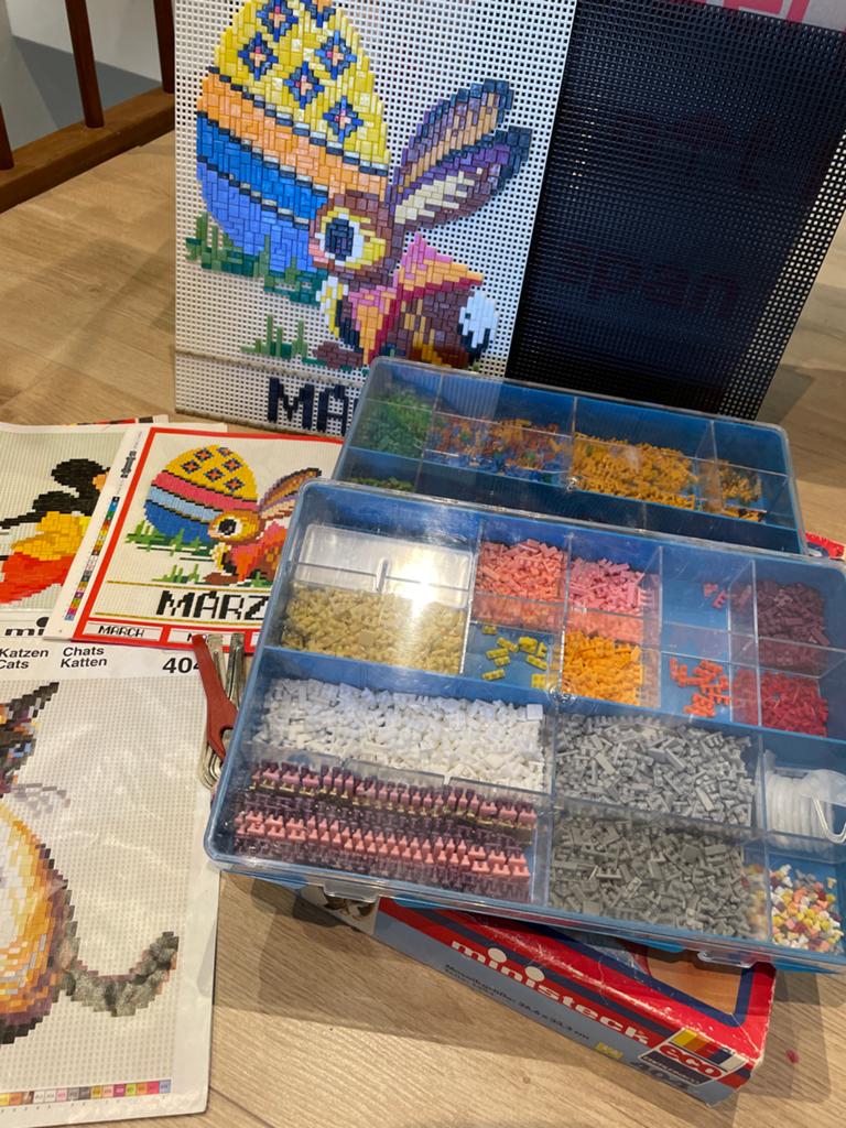 Grote Ministeck set met voorbeelden en accessoires, Hobby en Vrije tijd, Ministeck, Ophalen of Verzenden, Gebruikt, Box-set