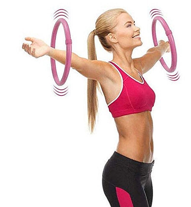Set Prima Roze Arm HoelaHoeps, Ophalen of Verzenden, Zo goed als nieuw, Fitness hoelahoep
