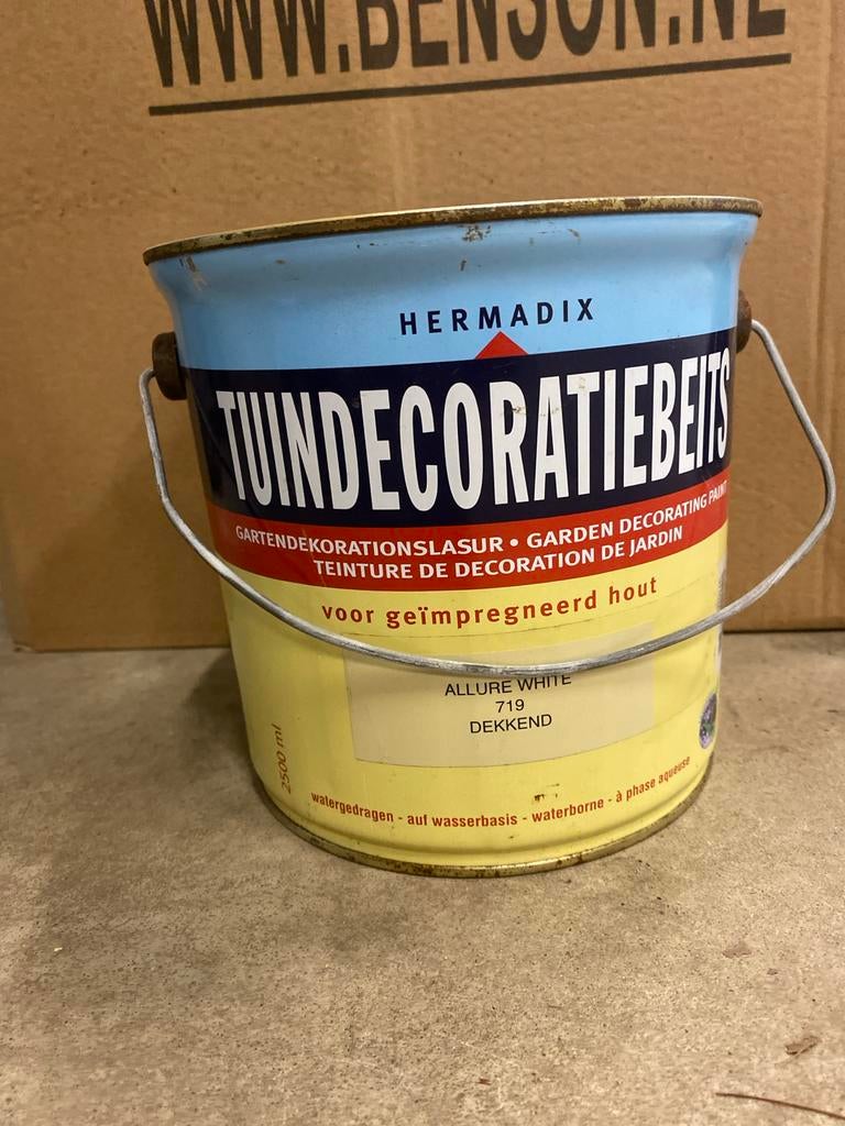Hermadix Tuindecoratiebeits Allure White 2.5L Nieuw, Onbekend, Nieuw, Ophalen of Verzenden, Onbekend
