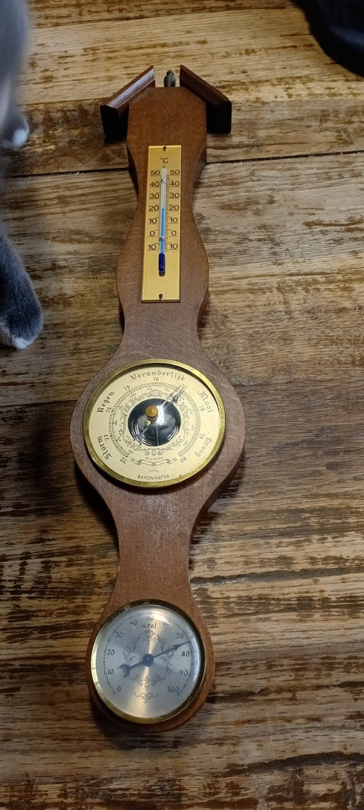vintage barometer, Ophalen of Verzenden, Gebruikt, Barometer