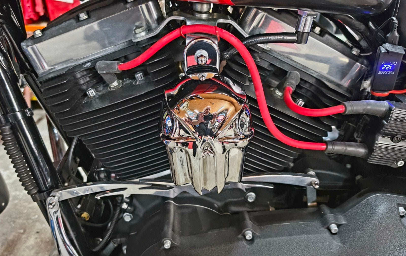 Kuryakyn Skull claxon cover, Motoren, Ophalen of Verzenden, Gebruikt