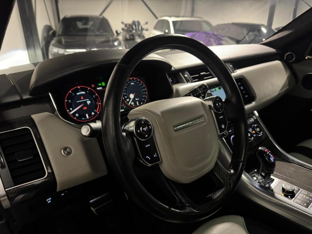 Land Rover Range Rover Sport 5.0 V8 Supercharged SVR PANO HU, Auto's, Land Rover, Automaat, Euro 5, Gebruikt, 3000 kg