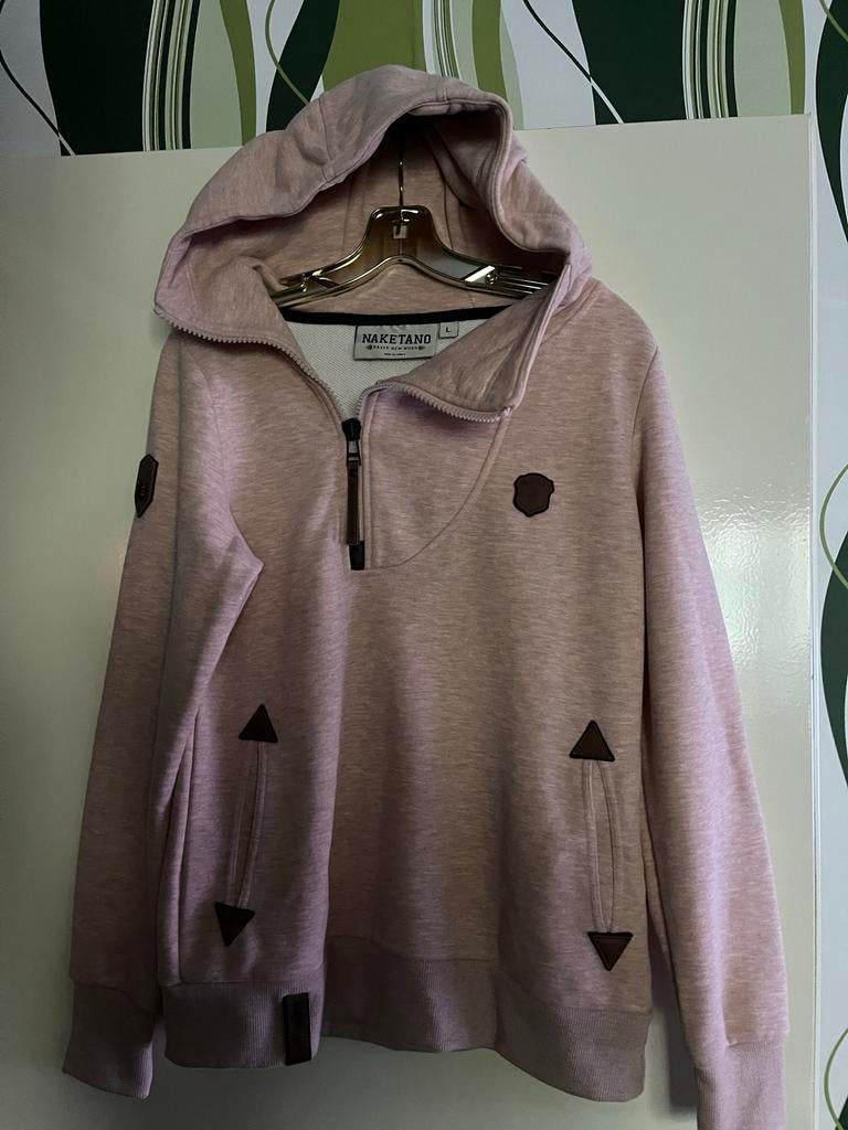 Naketano hoodie  lightroze maat L,65%cotton, Ophalen of Verzenden, Zo goed als nieuw, Roze