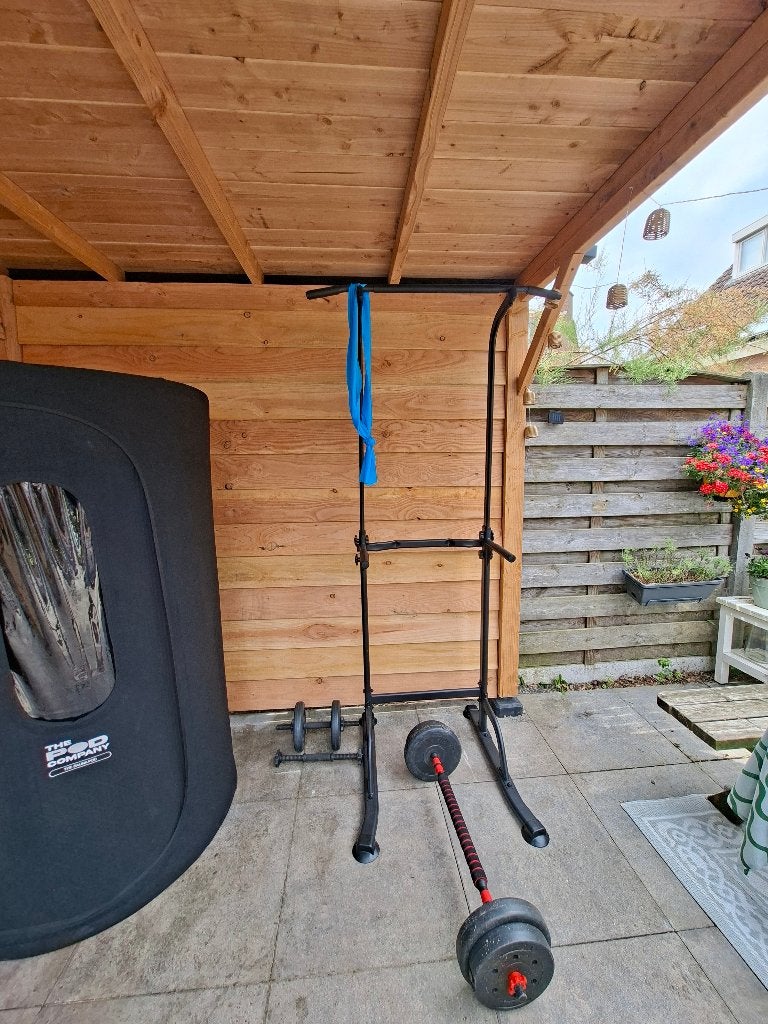 Pull up & dip station, Sport en Fitness, Fitnessapparatuur, Ophalen, Overige materialen, Krachtstation, Zo goed als nieuw