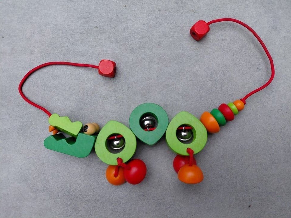 Selecta houten kinderwagenhanger krokodil, Ophalen of Verzenden, Zo goed als nieuw, Overige typen