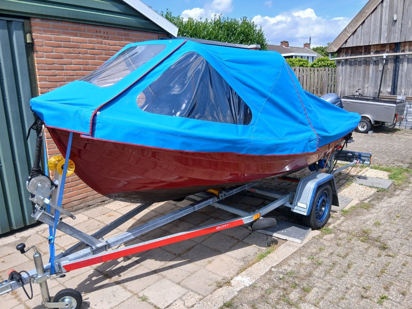 Nette Corsiva 430 Sloep inclusief trailer, Ophalen, Corsiva, Buitenboordmotor, Elektrische start