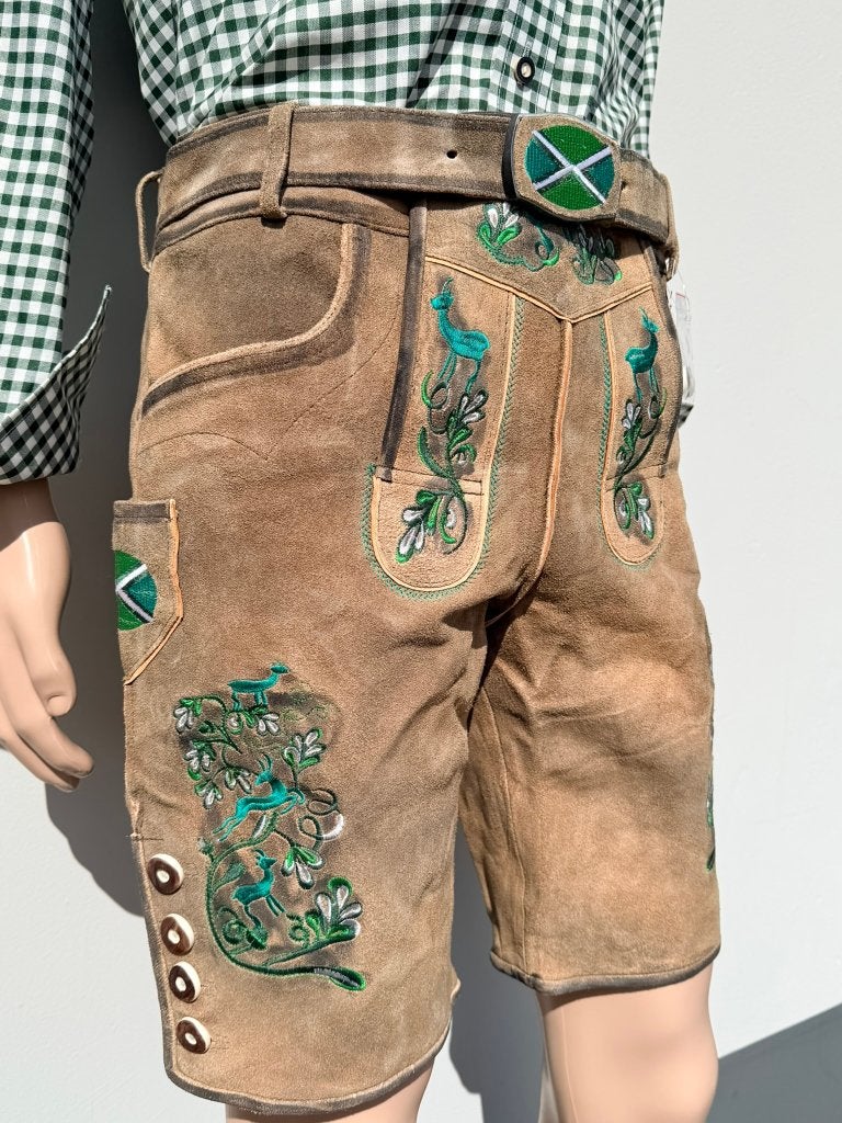 Heren lederhosen maat 48 tm 58 ACHTERHOEK, Carnaval, Maat 48/50 (M), Ophalen of Verzenden, Kleding