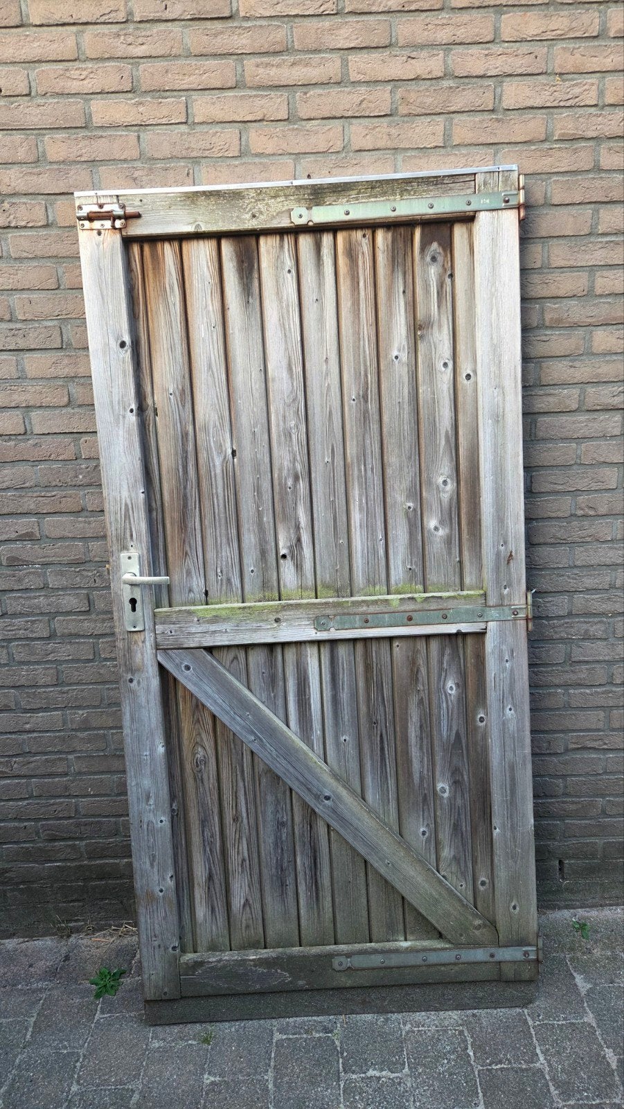 Gratis poortdeur 195 x 93 cm, Tuin en Terras, Tuinpoorten, Ophalen, Gebruikt, Minder dan 100 cm, Looppoort