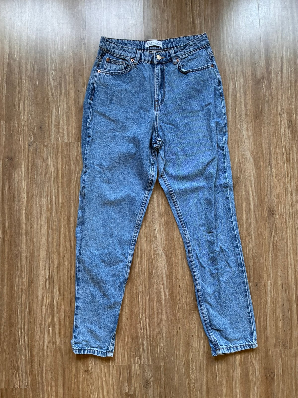 Primark Mom Jeans Maat 40 (blauw spijkerbroek), Ophalen of Verzenden, Gedragen, Blauw, W30 - W32 (confectie 38/40)
