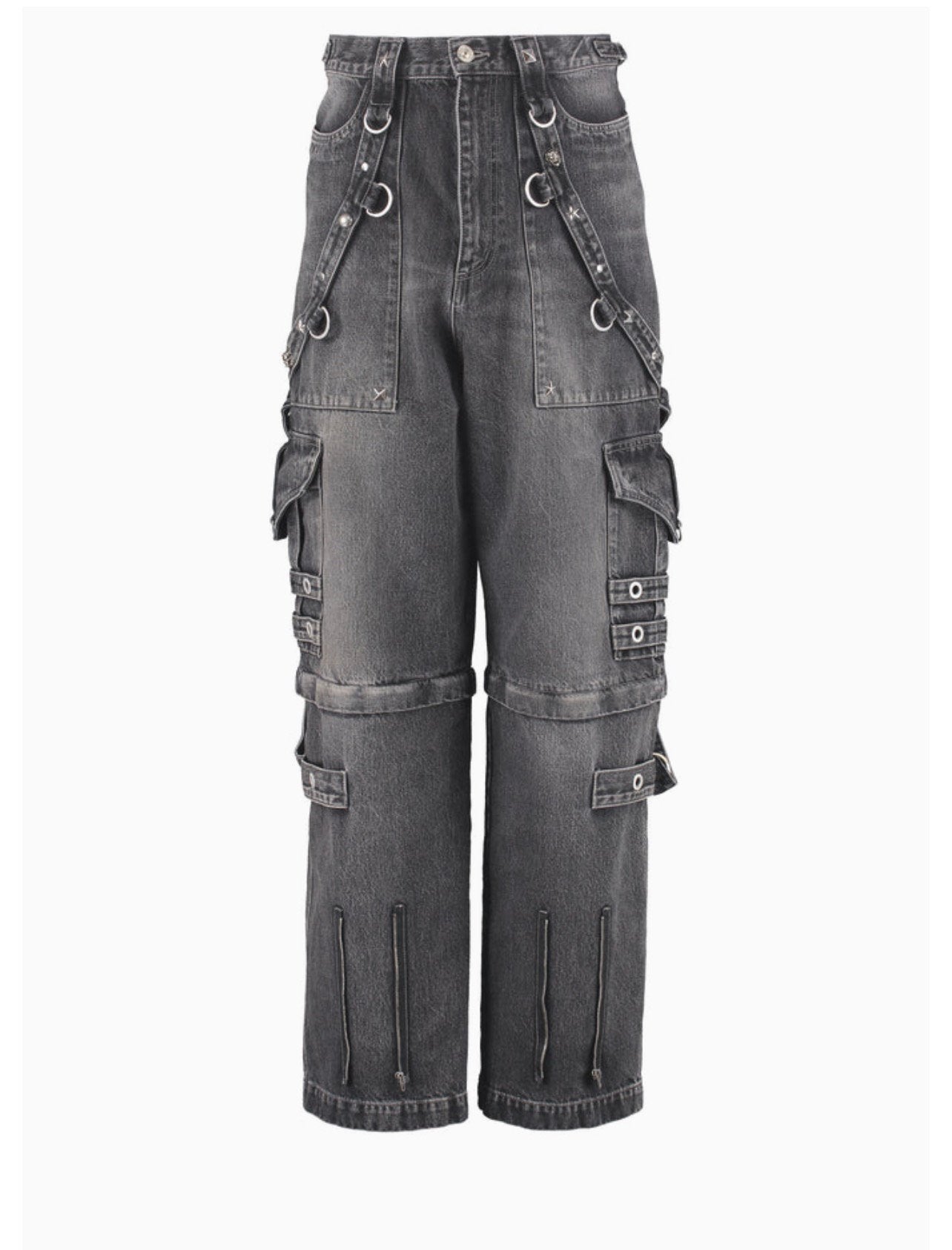 BALENCIAGA  Raver Baggy studded jeans, Ophalen, Zo goed als nieuw, Zwart