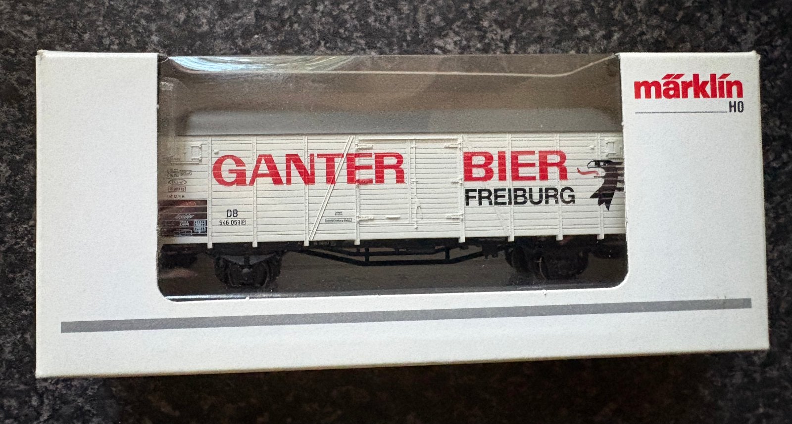 Märklin 46201 H0 Bierwagen 'Ganter Bier' van de DB, Nieuw, Wisselstroom, Ophalen of Verzenden, Märklin, Nieuw