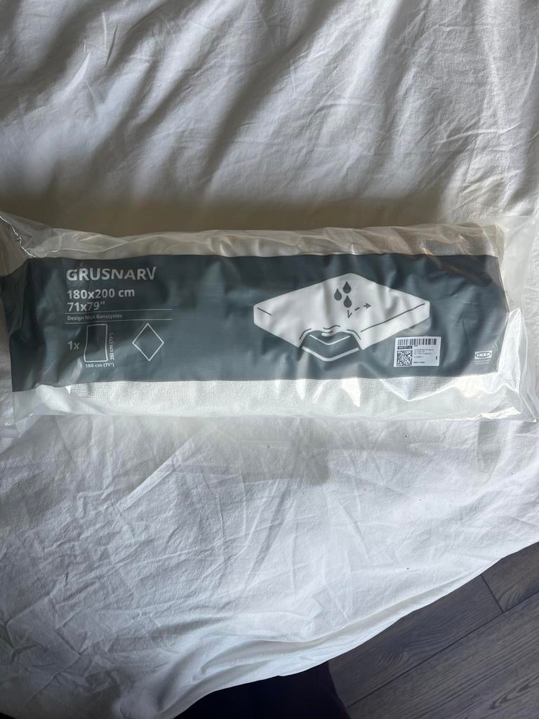 IKEA GRUSNARV Matrasbeschermer 180x200 cm - Ongebruikt, Ophalen of Verzenden, Matras, 180 cm, 200 cm