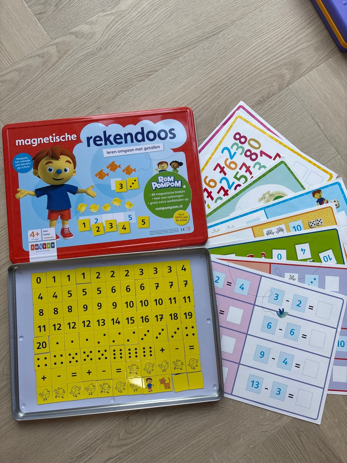 Zwijsen Magnetische Rekendoos - Leren omgaan met getallen, Ophalen, Zo goed als nieuw, Rekenen