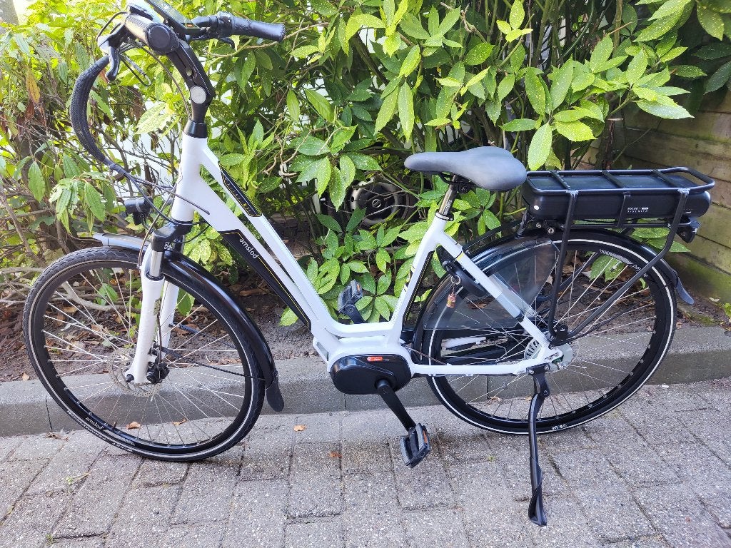 Elektrische Amslod Aston,echt goede fiets,accu,middenmotor., Overige merken, Gebruikt, Ophalen of Verzenden, 47 tot 51 cm