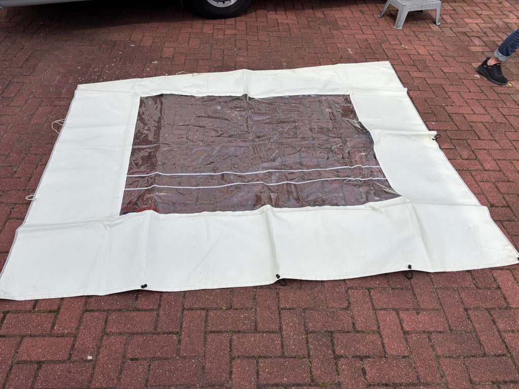 Rain wind blocker zijscherm camper uitval 2,5 meter, Ophalen of Verzenden, Gebruikt