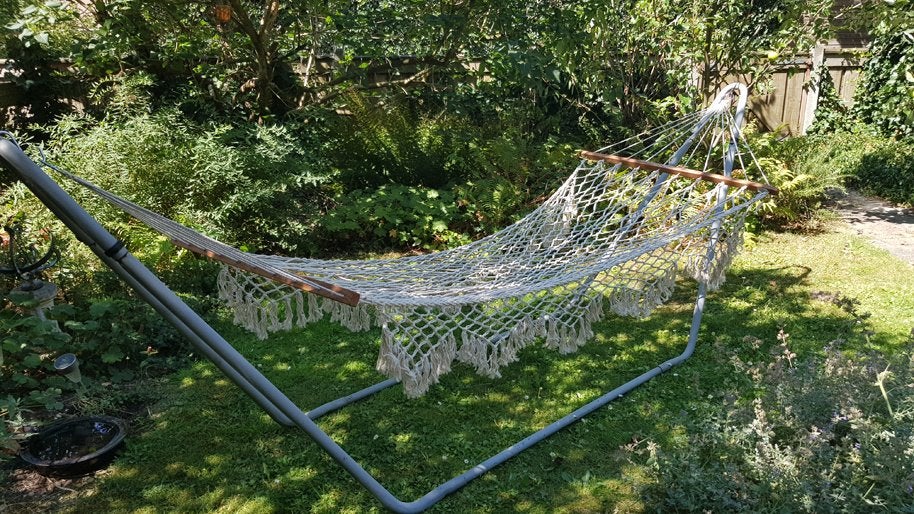 Nieuwe geknoopte macramé hangmat, Ophalen, Opvouwbaar, Nieuw, Eenpersoons