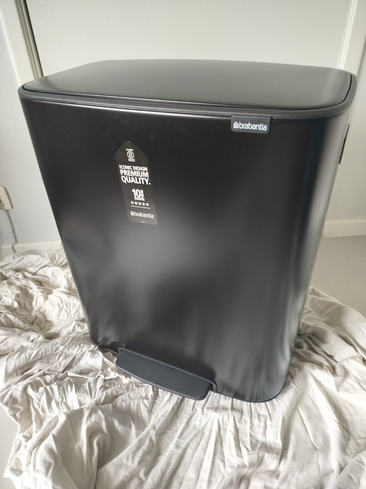Brabantia Pedal mat zwart 60 liter, 50 – 75, Met pedaal, Nieuw, 40 liter of meer