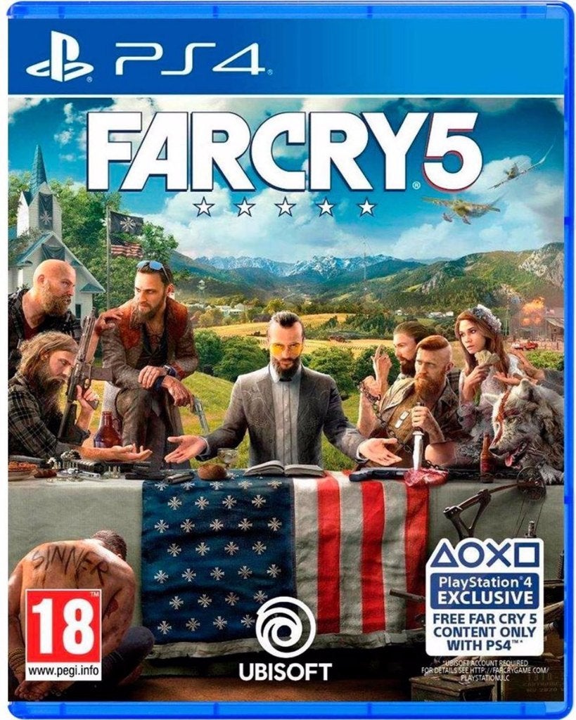 Far Cry 5 PS4 Game - Actievolle Shooter, Online, Vanaf 18 jaar, Shooter, 1 speler
