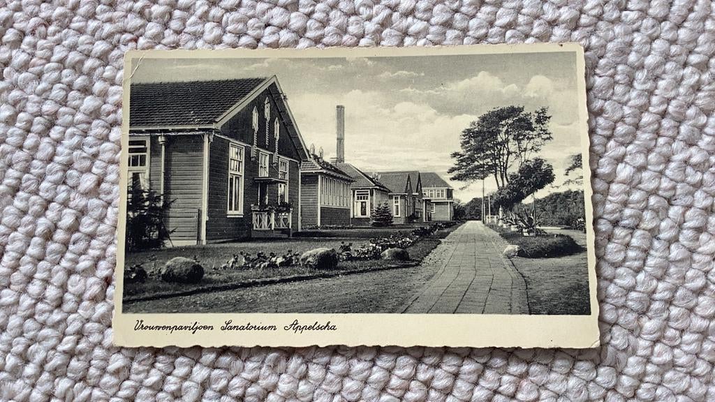 Ansichtkaart Appelscha Vrouwenpaviljoen Sanatorium jaren ‘30, Ophalen of Verzenden, 1920 tot 1940, Gelopen, Friesland