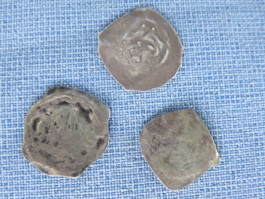 Middeleeuwen . penningen in zilver . 12e - 13e eeuw, Ophalen of Verzenden, Overige landen, Setje, Zilver
