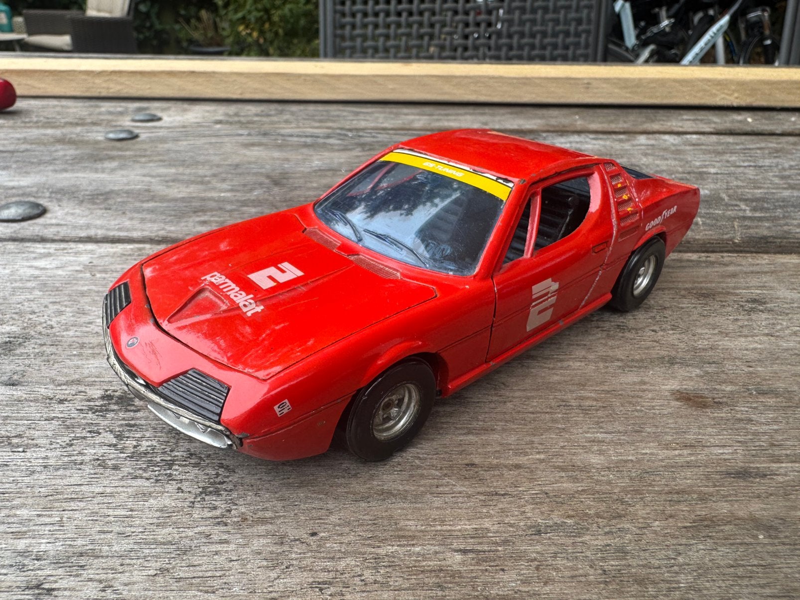 1:24 Oude Alfa Romeo Montreal Polistil, Hobby en Vrije tijd, Modelauto's | 1:24, Ophalen of Verzenden, Gebruikt, Auto, Overige merken