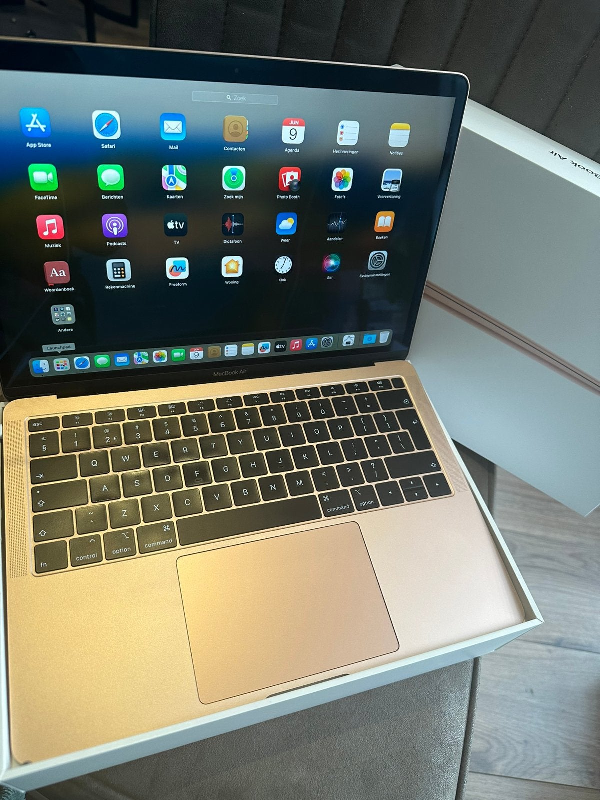 MacBook Air 13” Retina 2018 Goud | Incl. doos, 13 inch, Minder dan 2 Ghz, Ophalen of Verzenden, Zo goed als nieuw