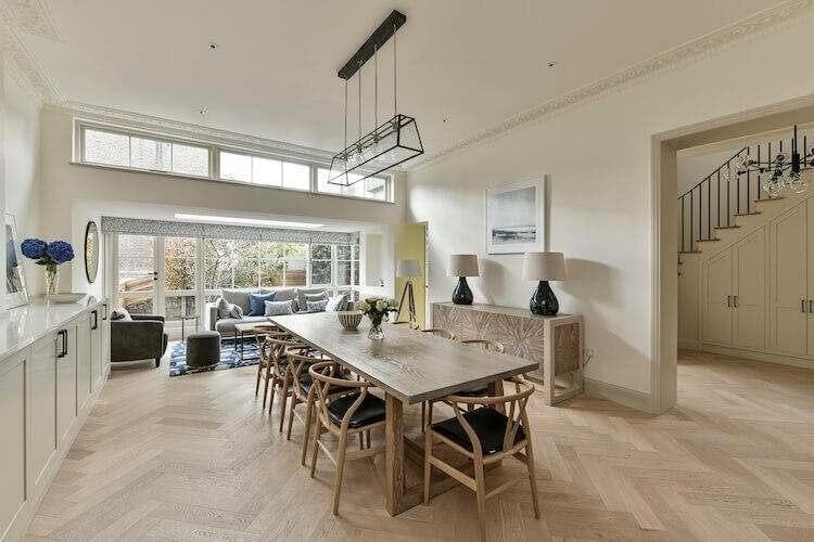 WEEKAANBIEDING; Eiken visgraat parket kant en klaar geolied, Ophalen, Nieuw, 75 m² of meer, Parket