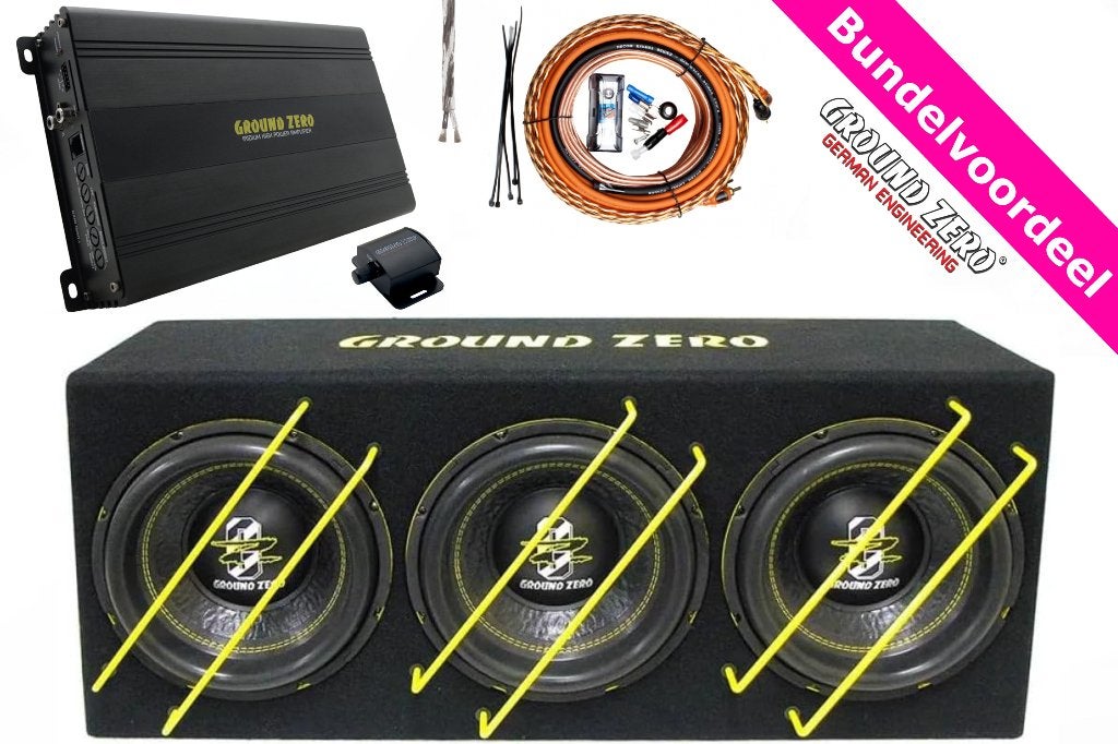 2100W Ground Zero Subwoofer (3x) Zware SPL Bundelset, ., Nieuw, Ophalen of Verzenden, .