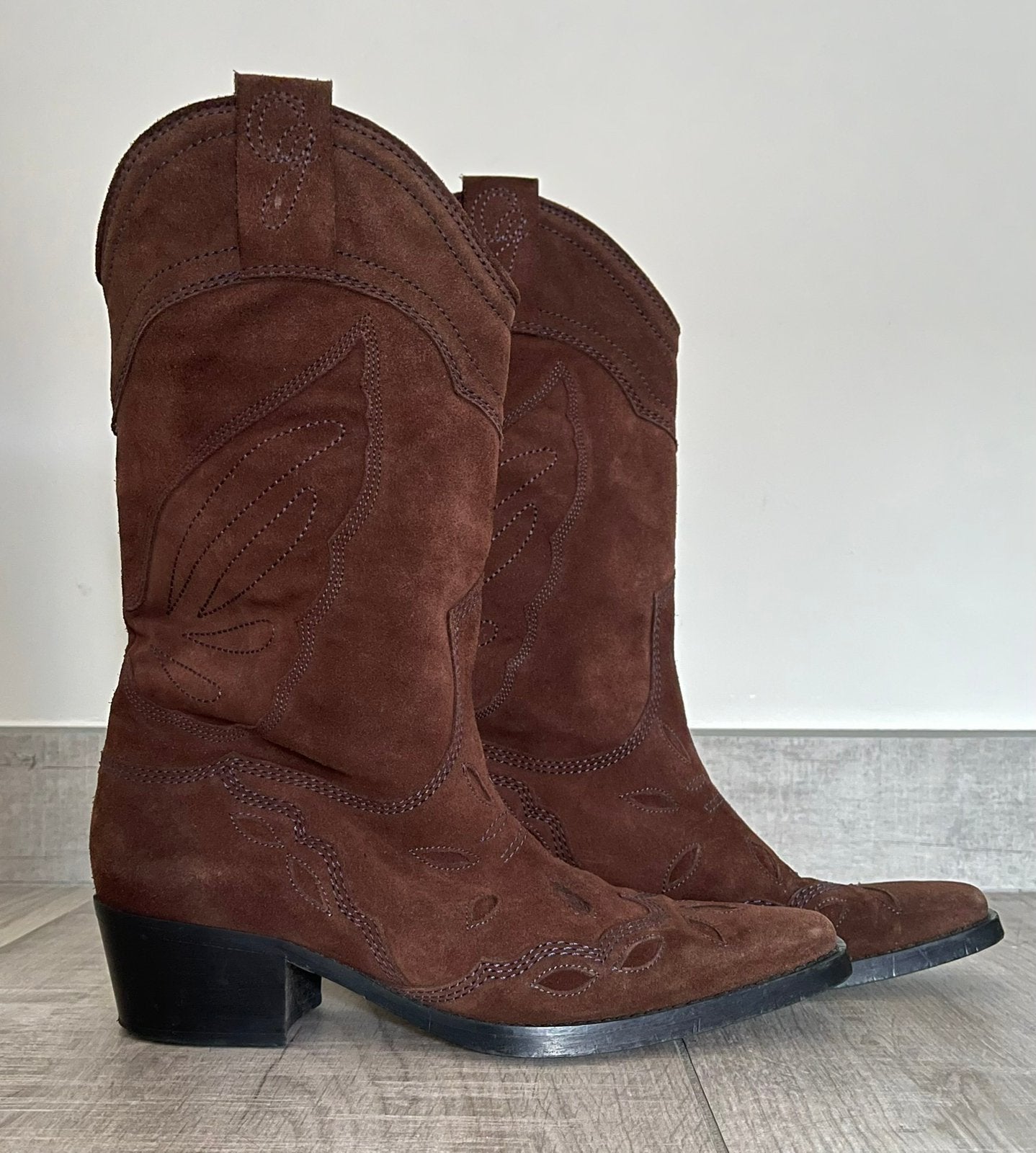 Ganni Cowboy boots maat 39, Kleding | Dames, Schoenen, Hoge laarzen, Bruin, Ophalen of Verzenden, Zo goed als nieuw