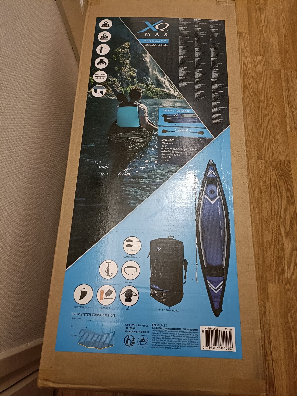 XQ Max Wave Cruiser 3.20 Opblaasbare Kajak - Zo goed als nie, Ophalen, Opblaasbaar, Zo goed als nieuw, 1-persoons